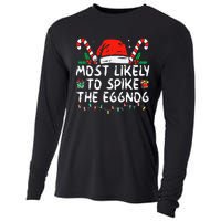 Most Likely To Spike The Eggnog Family Matching Christmas Cooling Performance Long Sleeve Crew