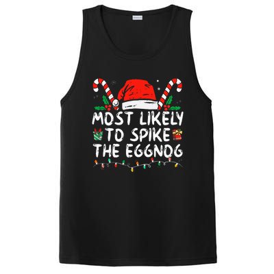 Most Likely To Spike The Eggnog Family Matching Christmas PosiCharge Competitor Tank