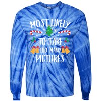 Most Likely To Take Too Y Pictures Matching Christmas Gift Tie-Dye Long Sleeve Shirt