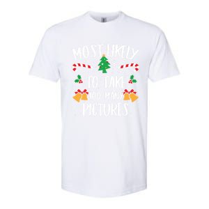 Most Likely To Take Too Y Pictures Matching Christmas Gift Softstyle CVC T-Shirt