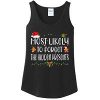 Most Likely To Forget The Hidden Presents Christmas Pajamas Ladies Essential Tank