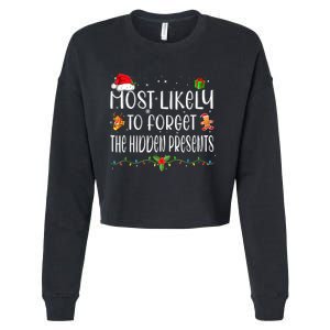 Most Likely To Forget The Hidden Presents Christmas Pajamas Cropped Pullover Crew