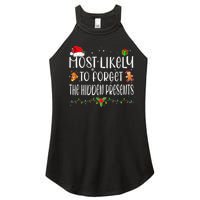 Most Likely To Forget The Hidden Presents Christmas Pajamas Women's Perfect Tri Rocker Tank