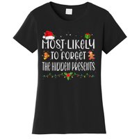 Most Likely To Forget The Hidden Presents Christmas Pajamas Women's T-Shirt