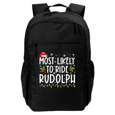 Most Likely To Ride Funny Christmas Daily Commute Backpack