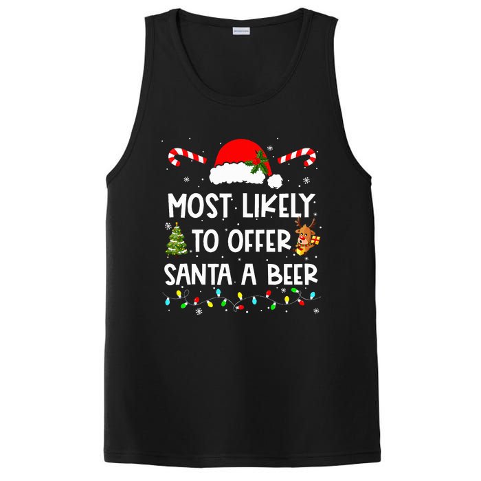 Most Likely To Offer Santa A Beer Drinking Christmas  PosiCharge Competitor Tank