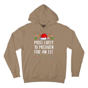 Most Likely To Be Mistaken For An Elf Christmas Pajamas Hoodie