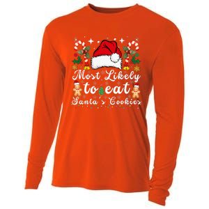 Most Likely To Eat Santa's Cookies Christmas Matching Family  Cooling Performance Long Sleeve Crew