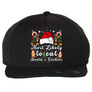 Most Likely To Eat Santa's Cookies Christmas Matching Family  Wool Snapback Cap