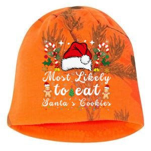 Most Likely To Eat Santa's Cookies Christmas Matching Family  Kati - Camo Knit Beanie