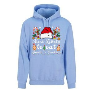 Most Likely To Eat Santa's Cookies Christmas Matching Family  Unisex Surf Hoodie