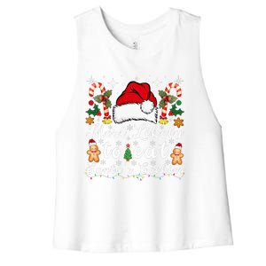 Most Likely To Eat Santa's Cookies Christmas Matching Family  Women's Racerback Cropped Tank