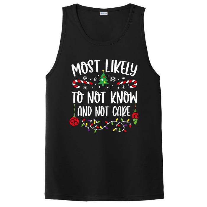 Most Likely To Not Know And Not Care Xmas Family Christmas PosiCharge Competitor Tank