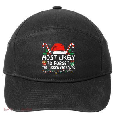 Most Likely To Forget The Hidden Presents Family Christmas 7-Panel Snapback Hat