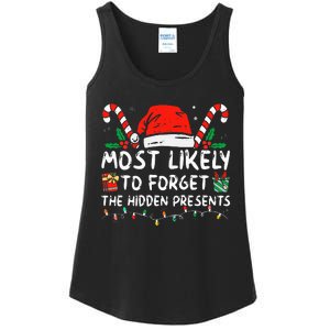 Most Likely To Forget The Hidden Presents Family Christmas Ladies Essential Tank