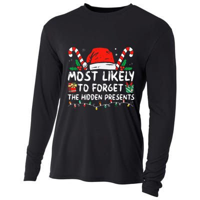 Most Likely To Forget The Hidden Presents Family Christmas Cooling Performance Long Sleeve Crew