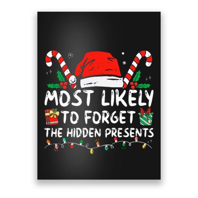 Most Likely To Forget The Hidden Presents Family Christmas Poster