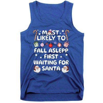 Most Likely To Christmas Matching Family Pajamas Most Likely Funny Gift Tank Top