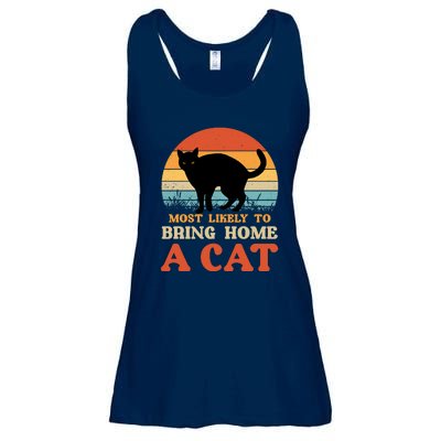 Most Likely To Bring Home A Cat Ladies Essential Flowy Tank