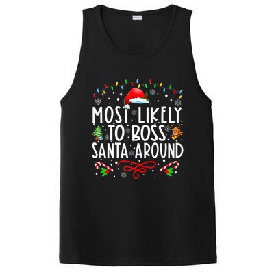 Most Likely To Boss Santa Around Family Matching Christmas PosiCharge Competitor Tank