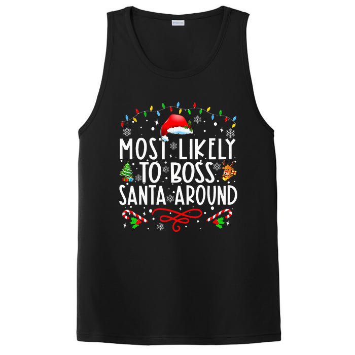 Most Likely To Boss Santa Around Family Matching Christmas PosiCharge Competitor Tank