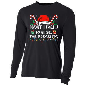 Most Likely To Shake The Presents Funny Family Christmas Cooling Performance Long Sleeve Crew