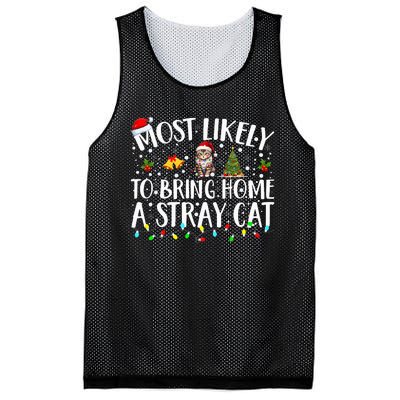 Most Likely To Bring Home A Stray Cat christmas Mesh Reversible Basketball Jersey Tank