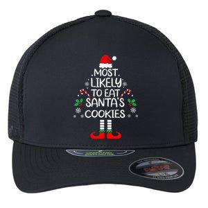 Most Likely To Eat Santas Cookies Christmas Family Matching Flexfit Unipanel Trucker Cap