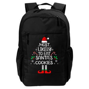 Most Likely To Eat Santas Cookies Christmas Family Matching Daily Commute Backpack