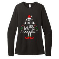 Most Likely To Eat Santas Cookies Christmas Family Matching Womens CVC Long Sleeve Shirt