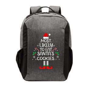 Most Likely To Eat Santas Cookies Christmas Family Matching Vector Backpack