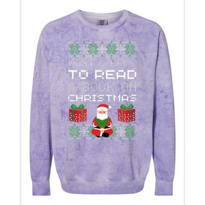 Most Likely To Read A Book On Christmas Colorblast Crewneck Sweatshirt