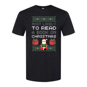 Most Likely To Read A Book On Christmas Softstyle CVC T-Shirt