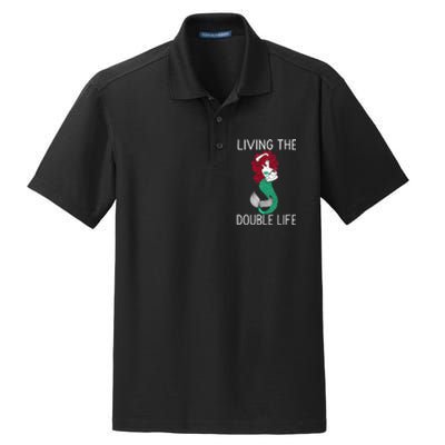 Mermaid Living The Double Life Dry Zone Grid Polo