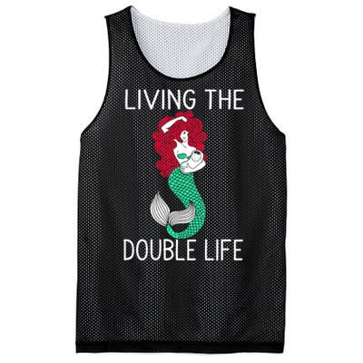 Mermaid Living The Double Life Mesh Reversible Basketball Jersey Tank