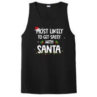 Most Likely To Get Sassy With Santa Funny Family Christmas PosiCharge Competitor Tank