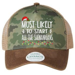 Most Likely To Start All The Shenanigans Funny Family Legacy Tie Dye Trucker Hat