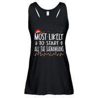 Most Likely To Start All The Shenanigans Funny Family Ladies Essential Flowy Tank