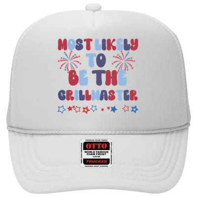 Most Likely To Be The Grillmaster High Crown Mesh Back Trucker Hat