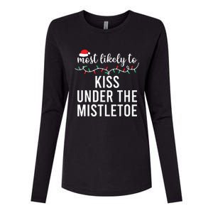 Most Likely To Christmas Matching Family Pajamas Funny Womens Cotton Relaxed Long Sleeve T-Shirt