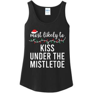 Most Likely To Christmas Matching Family Pajamas Funny Ladies Essential Tank