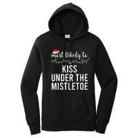 Most Likely To Christmas Matching Family Pajamas Funny Women's Pullover Hoodie