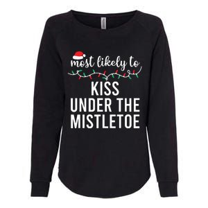 Most Likely To Christmas Matching Family Pajamas Funny Womens California Wash Sweatshirt