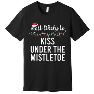 Most Likely To Christmas Matching Family Pajamas Funny Premium T-Shirt