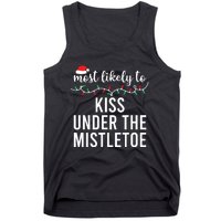 Most Likely To Christmas Matching Family Pajamas Funny Tank Top