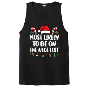 Most Likely To Be On The Nice List Xmas Family Christmas PosiCharge Competitor Tank