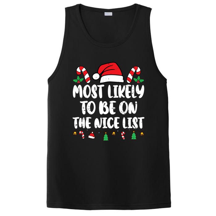 Most Likely To Be On The Nice List Xmas Family Christmas PosiCharge Competitor Tank