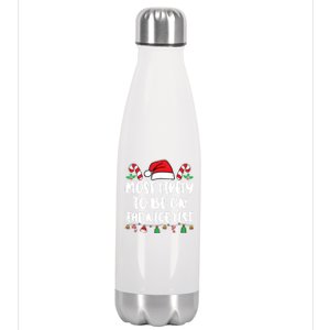 Most Likely To Be On The Nice List Xmas Family Christmas Stainless Steel Insulated Water Bottle