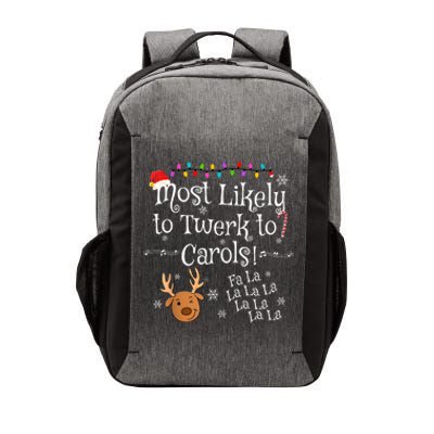 Most Likely To Twerk To Carols Fa La La La Funny Christmas Vector Backpack