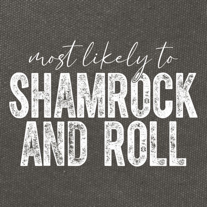 Most Likely To Be Shamrock And Roll Funny St Patricks Day Cotton Canvas Backpack